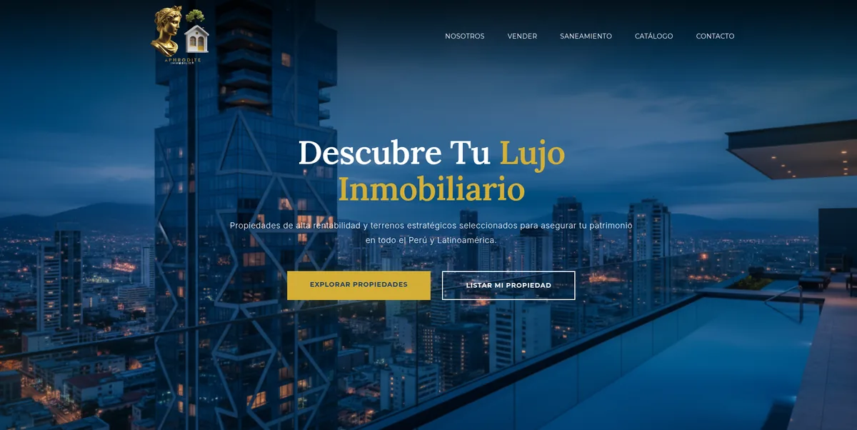 Aphrodite Immobilier — sitio web