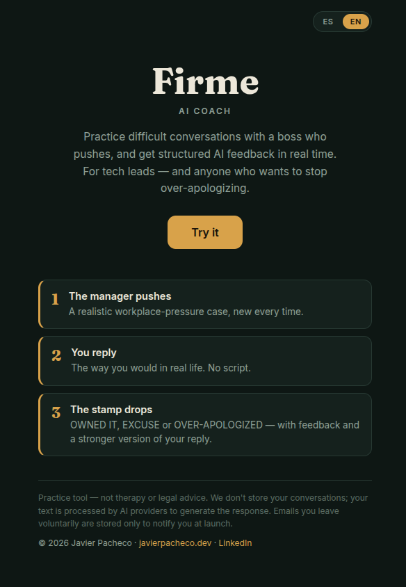 Firme — app preview